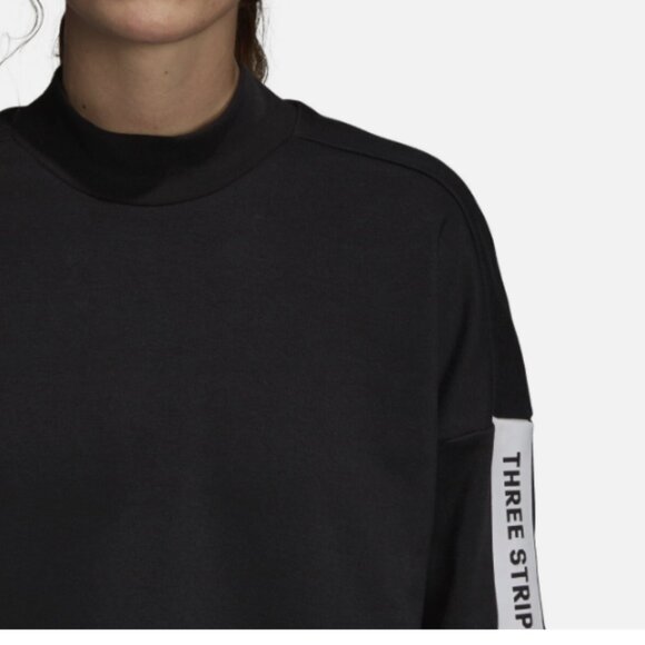 Adidas Originals Women's Sports ID Sweatshirt Black Size Large - Picture 3 of 10
